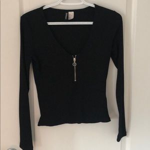 H&M ribbed black top